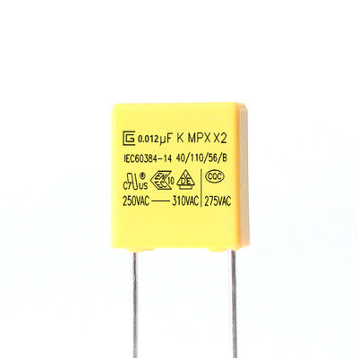 0.012UF MKP X2 সেফটি ক্যাপাসিটর সেল্ফ হিলিং প্রপার্টি উচ্চ ইনসুলেশন রেজিস্ট্যান্স