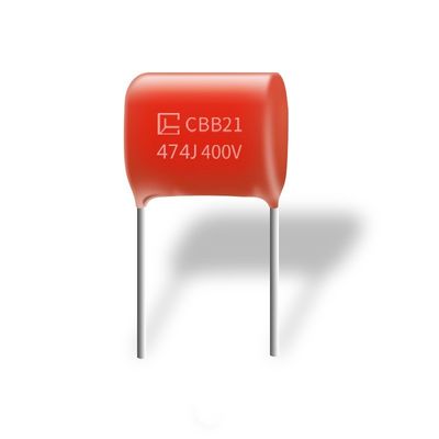 CBB21 474J 400V ধাতব পলিপ্রোপিলিন ফিল্ম ক্যাপাসিটর ভাল নিরোধক প্রতিরোধের সাথে
