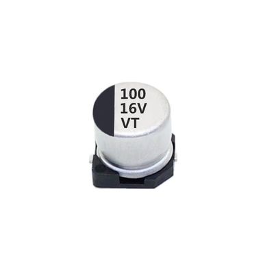 স্থিতিশীল কর্মক্ষমতা 100uf 16v SMD ক্যাপাসিটর, ইলেক্ট্রোলাইটিক অ্যালুমিনিয়াম ক্যাপাসিটর