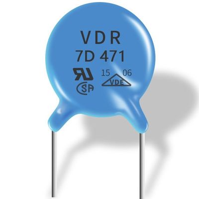 দ্রুত প্রতিক্রিয়া 07D471k P5MM মেটাল অক্সাইড ভ্যারিস্টর DC পাওয়ার কর্ডের জন্য কোন পোলারিটি নেই