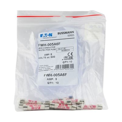 ডিসি সাধারণ বাস FWH-005A 6 * 32mm আকারের সুরক্ষার জন্য Ferrule ফিউজ লিঙ্ক